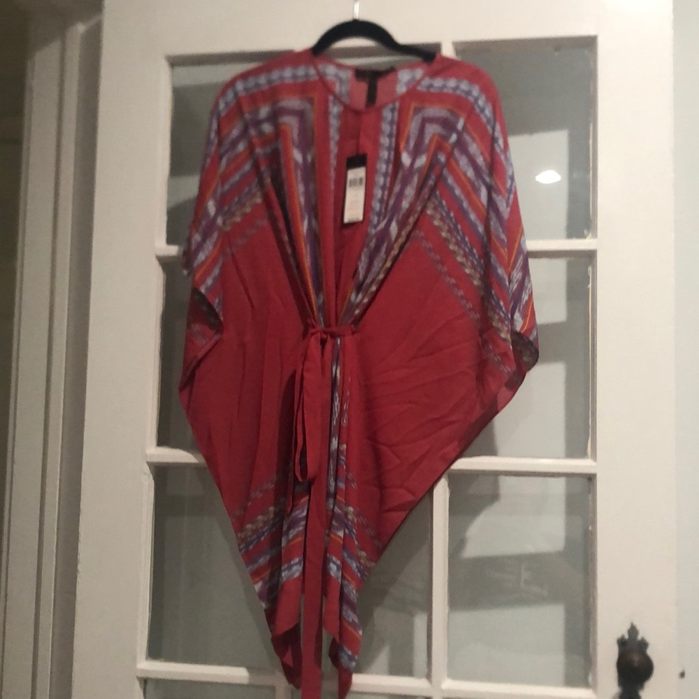 Pink BCBG Max Azria scarf poncho dress size M